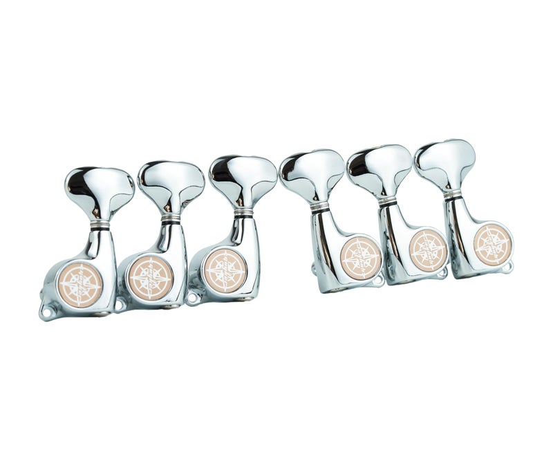 Guyker Guitar Machine Heads (3L + 3R) â€“ 1:21 Sealed Tuning Key Pegs Tuners Set Replacement for ST TL SG Style Electric or Acoustic Guitars â€“ Chrome - Image 2